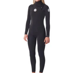 Rip Curl Dawn Patrol 32GB Chest Zip Steamer Womens - Black