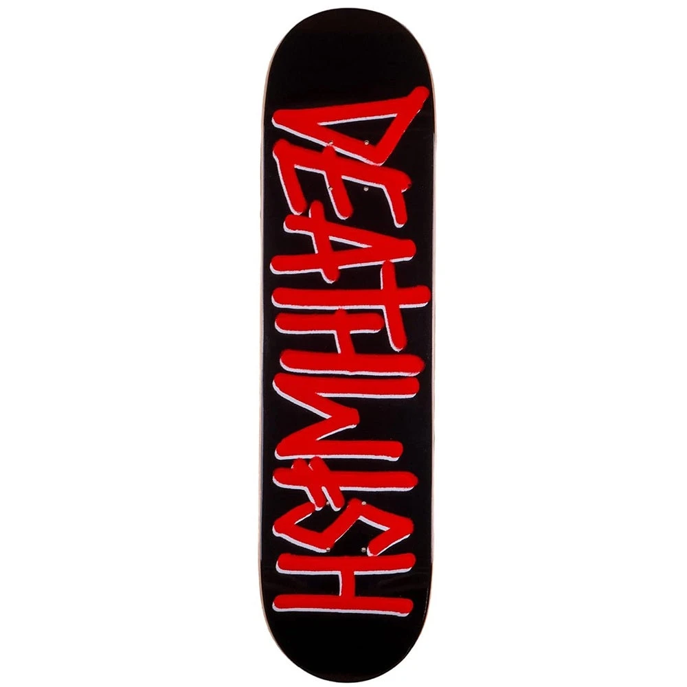 DEATHWISH OG Deathspray Skateboard Deck - Black / Red - 8.38 1 DEATHWISH OG Deathspray Skateboard Deck - Black / Red - 8.38