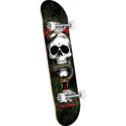 POWELL PERALTA Cab Skull And Snake Skateboard - Black / Green - 8.25