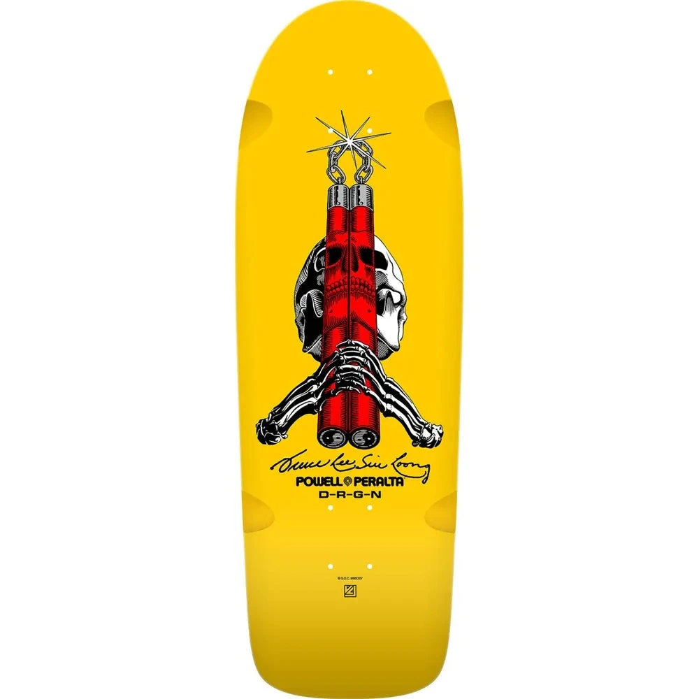 POWELL PERALTA Deck - Skull And Nunchuks Bruce Lee Collab - Yellow 1 POWELL PERALTA Deck - Skull And Nunchuks Bruce Lee Collab - Yellow