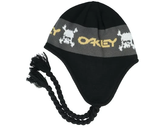 OAKLEY TC Skulls Flaps Beanie - Blackout 1 OAKLEY TC Skulls Flaps Beanie - Blackout