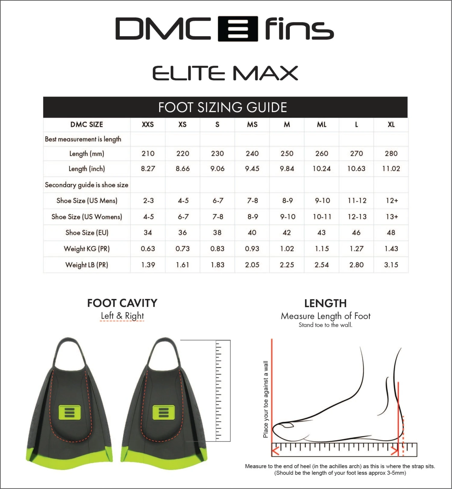 DMC Elite Max Training Fins - Charcoal/Fluoro 3 DMC Elite Max Training Fins - Charcoal/Fluoro - Image 3