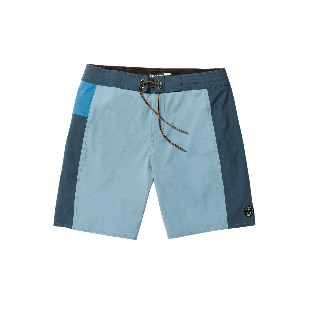CAPTAIN FIN Keyhole Solid Boardshorts - Coastal Blue 1 CAPTAIN FIN Keyhole Solid Boardshorts - Coastal Blue