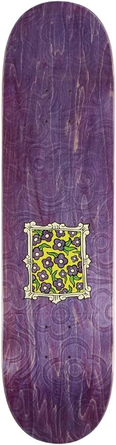 Krooked Flowers Emboss Skateboard Deck - Purple - 8.06