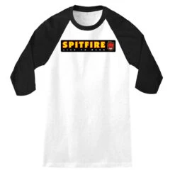 SPITFIRE Raglan LS Tee Mens - White/Black