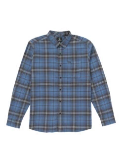 VOLCOM Caden Plaid Long Sleeve Shirt - Blueberry