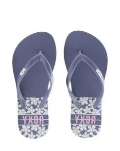 Roxy Viva Stamp 2 Thongs Kids - Baja Blue/White