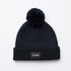 Le Bent Pom Pom Beanie - Black