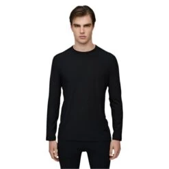 LE BENT Core Midweight Crew Thermal Top - Mens - Black