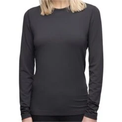 LE BENT Core Midweight Crew Thermal Top - Womens - Dark Cloud