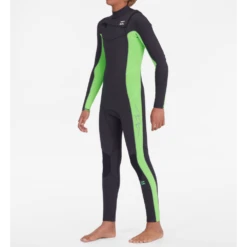 Billabong Absolute 302 Chest Zip Boys Fullsuit - Neon Green