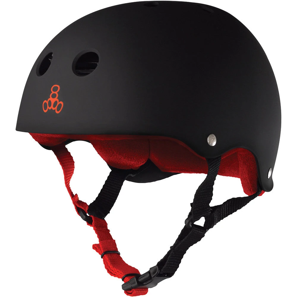 TRIPLE 8 Sweatsaver Skateboard Helmet - Black/Red 1 TRIPLE 8 Sweatsaver Skateboard Helmet - Black/Red