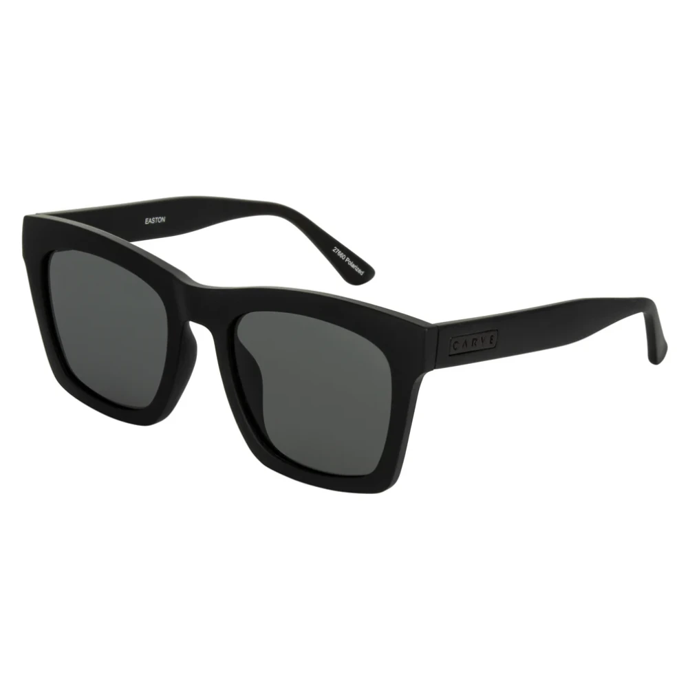 Carve Easton Sunglass - Matte Black - Grey Polarized Lens 1 Carve Easton Sunglass - Matte Black - Grey Polarized Lens