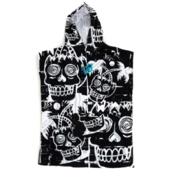 Creatures Grom Poncho Towel - Black White