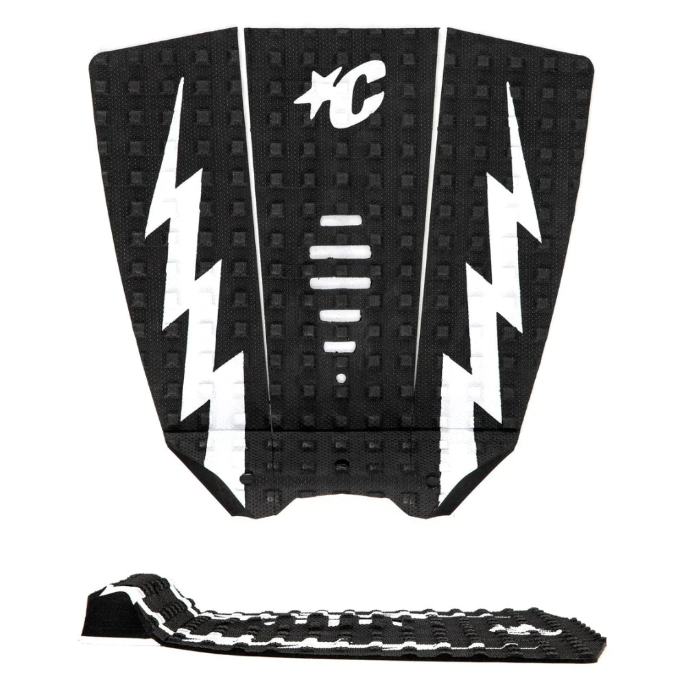 CREATURES Mick Eugene Fanning Lite Ecopure Surfboard Tail Traction Pad - Black/White 1 CREATURES Mick Eugene Fanning Lite Ecopure Surfboard Tail Traction Pad - Black/White