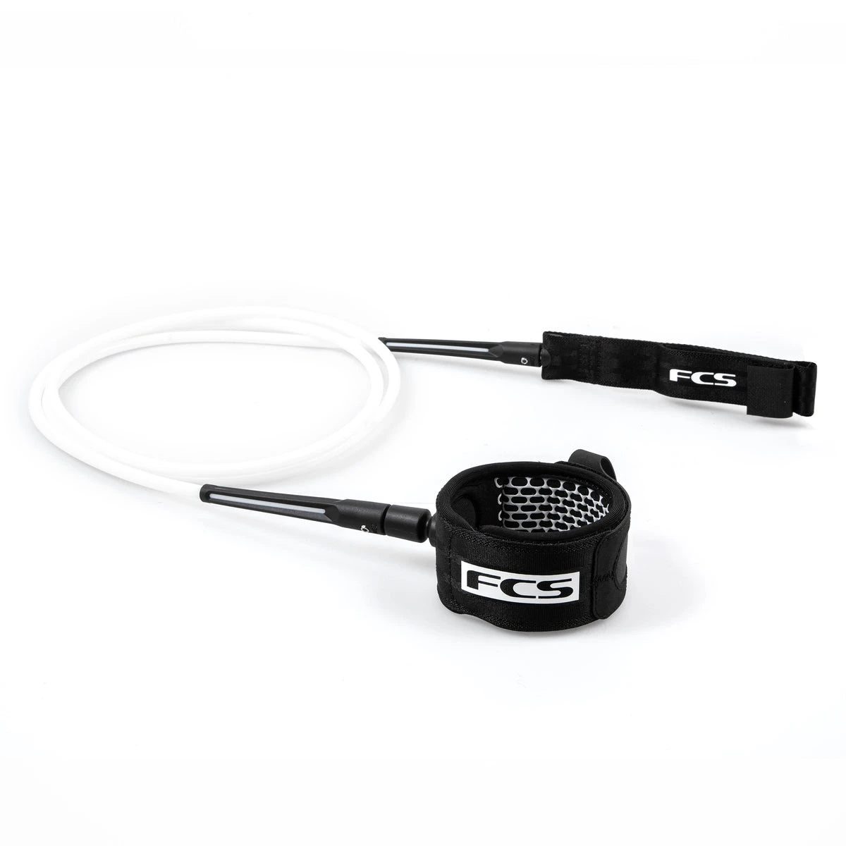 FCS 6ft All Round Essential Leash - White/Black 1 FCS 6ft All Round Essential Leash - White/Black