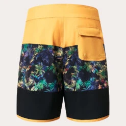Oakley Neo Palms 19 Boardshort - Yellow Palm Block Print -STM online Shop FOA404818 99I bk