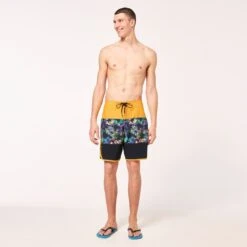 Oakley Neo Palms 19 Boardshort - Yellow Palm Block Print -STM online Shop FOA404818 99I omfb1
