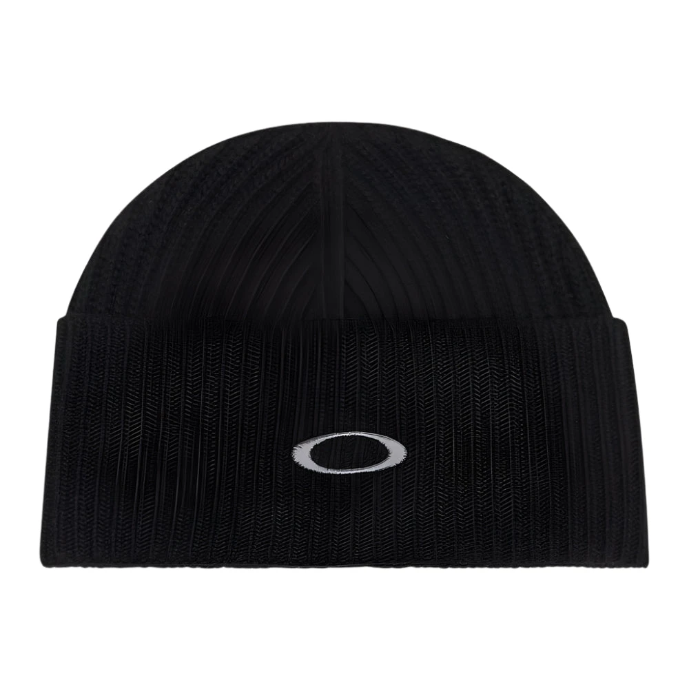 OAKLEY Ellipse Ribbed Beanie - Black 1 OAKLEY Ellipse Ribbed Beanie - Black