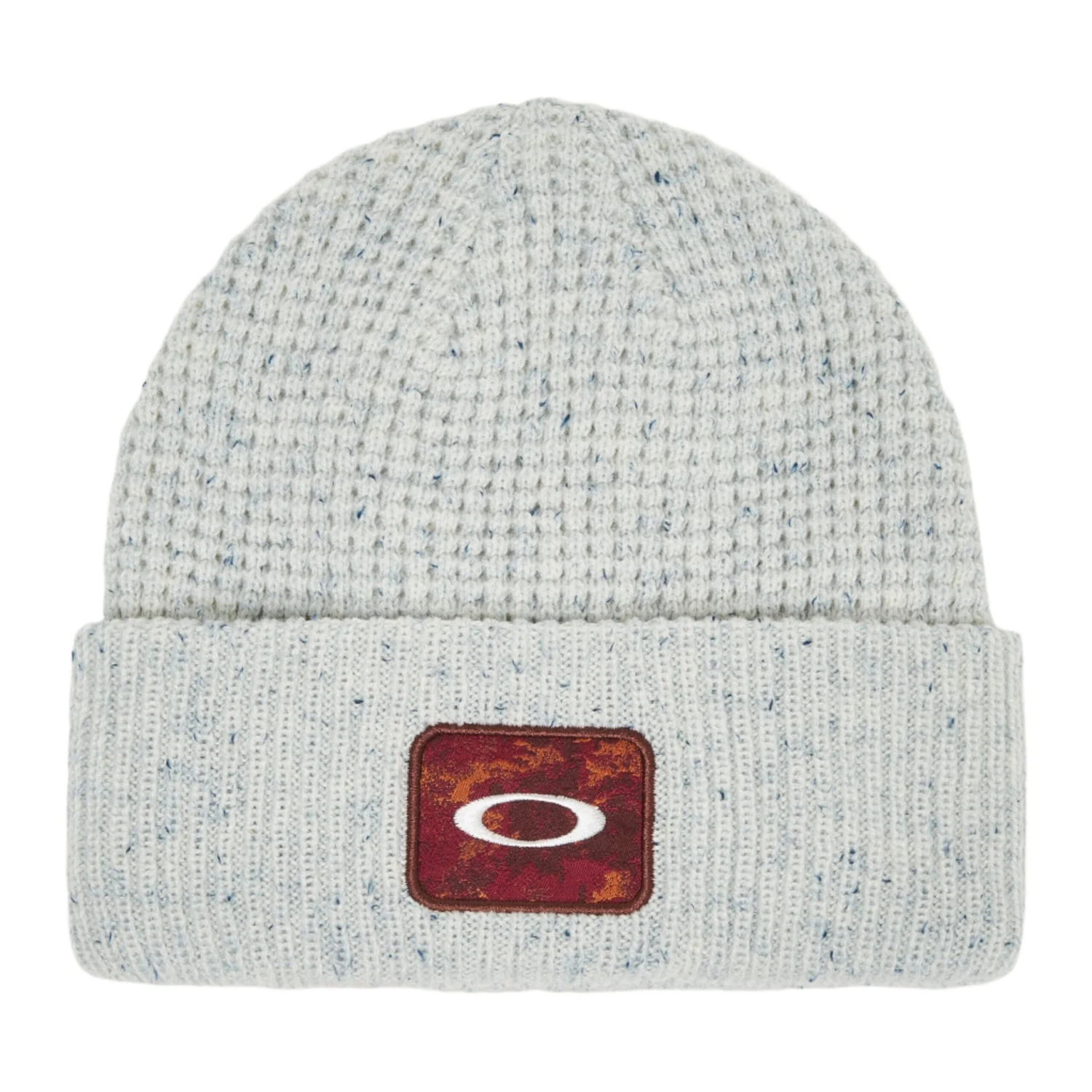 OAKLEY Ellipse Patch Waffle Beanie - White 1 OAKLEY Ellipse Patch Waffle Beanie - White