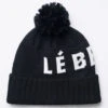 Le Bent Logo Pom Pom Beanie - Black -STM online Shop LeBentLogoPomPomBeanie Black