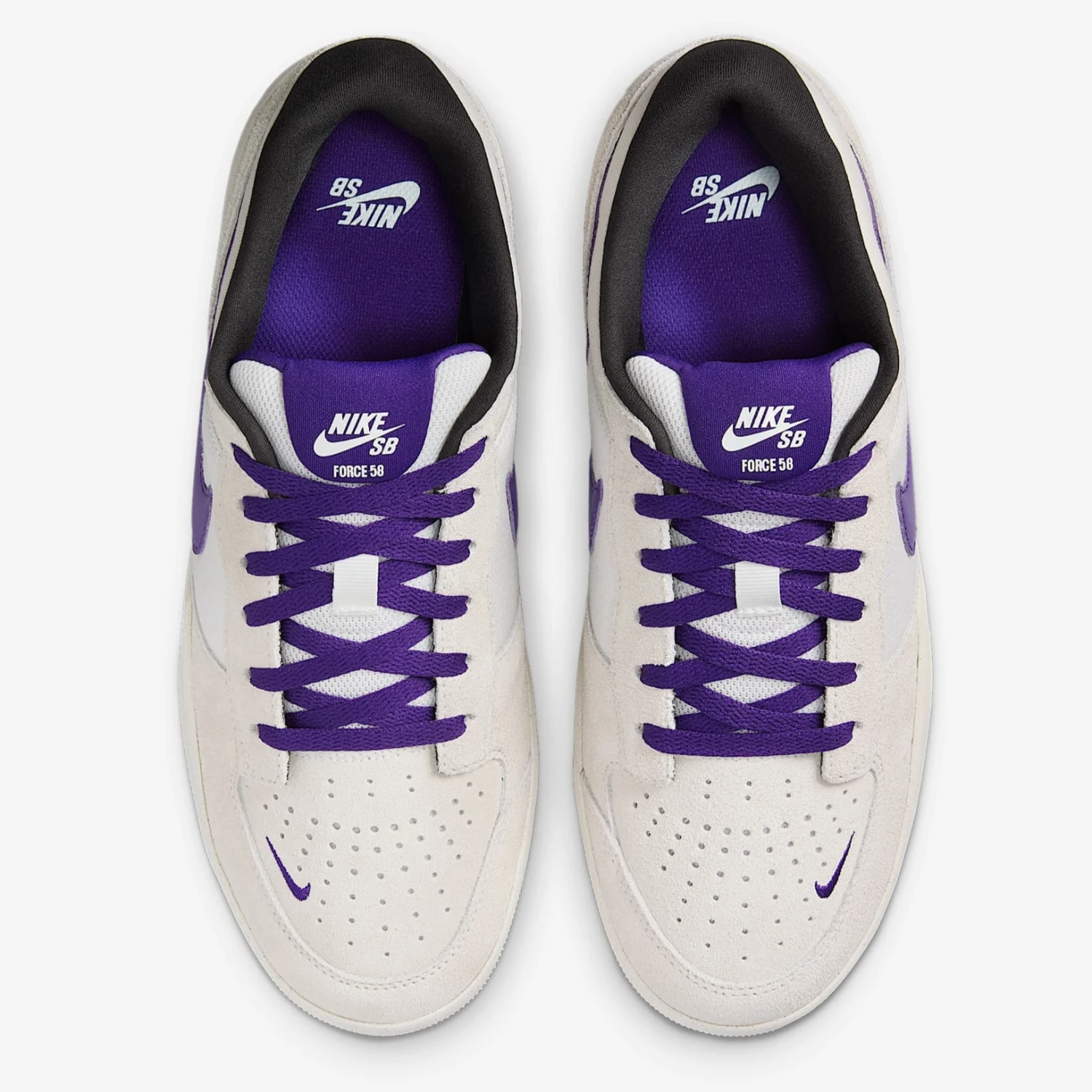 Nike SB Force 58 Shoes - Phantom & Court Purple 3 Nike SB Force 58 Shoes - Phantom & Court Purple - Image 3