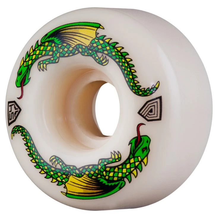 POWELL PERALTA Dragon Formula Wheels 93A 34W - White - 54mm 1 POWELL PERALTA Dragon Formula Wheels 93A 34W - White - 54mm