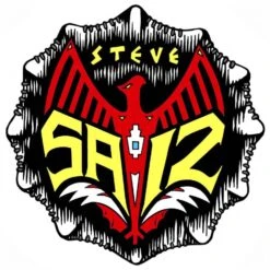 POWELL PERALTA Reissue Deck - Steve Saiz Totem - Teal -STM online Shop Powell Peralta Steve Saiz Totem Skateboard logo flip 1