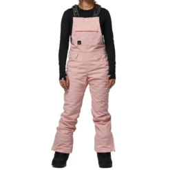 Rojo Snowy Day Bib Pant Womens - English Rose Pinstripe