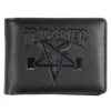 THRASHER Skategoat Leather Wallet - Black -STM online Shop SKATEGOAT LEATHERWALLET BLACK 1