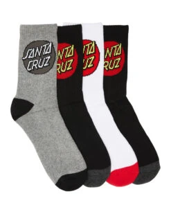 Santa Cruz Classic Dot No Show Sock 4pack - Multi 7-11