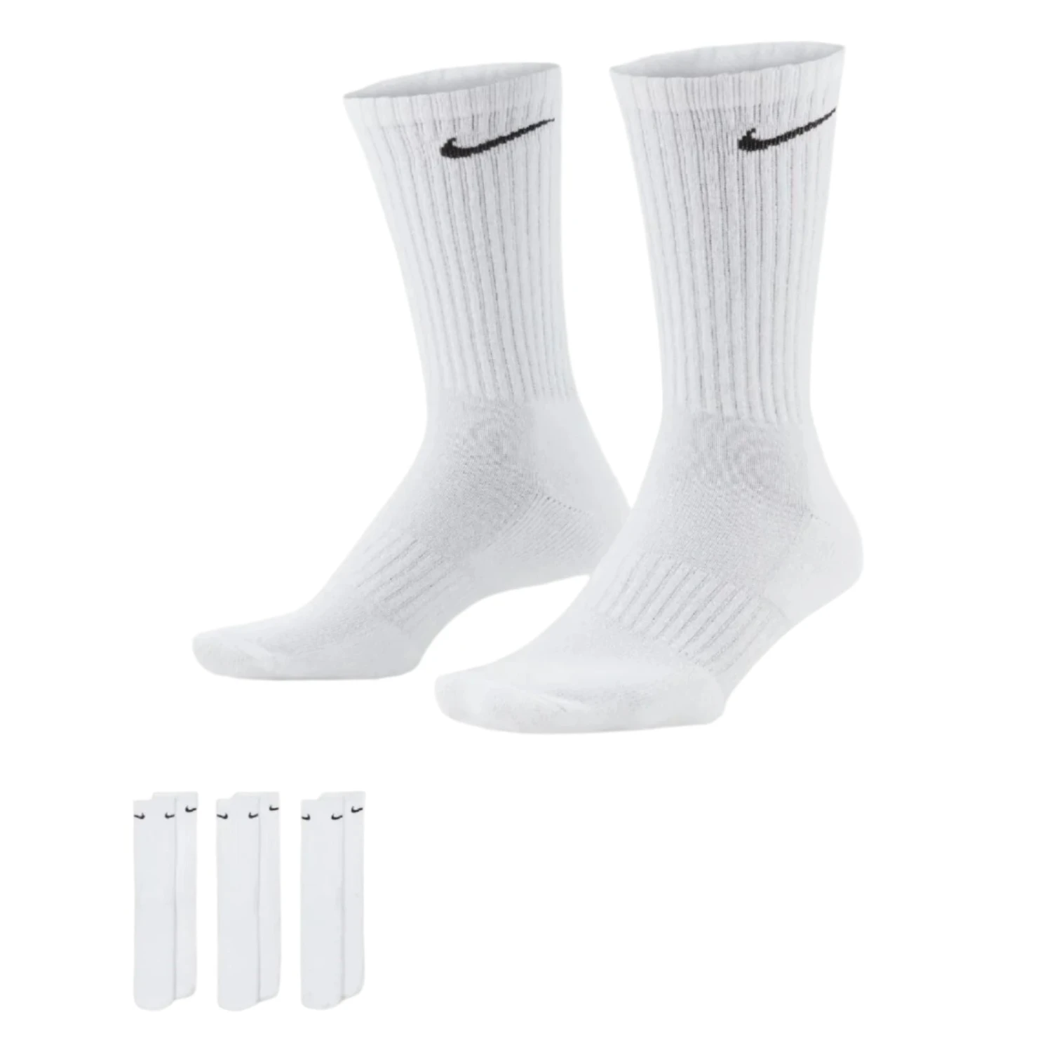 Nike SB Everyday Cushion Sock 3Pk - White 1 Nike SB Everyday Cushion Sock 3Pk - White