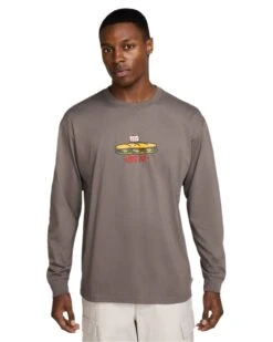 Nike SB Long-Sleeved Max90 Skate T-Shirt - Grey