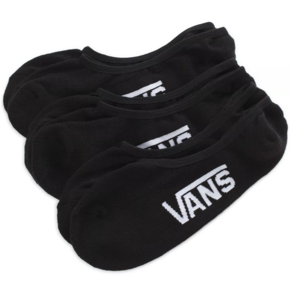Vans Classic Super No Show Socks 3 Pack - Black 1 Vans Classic Super No Show Socks 3 Pack - Black