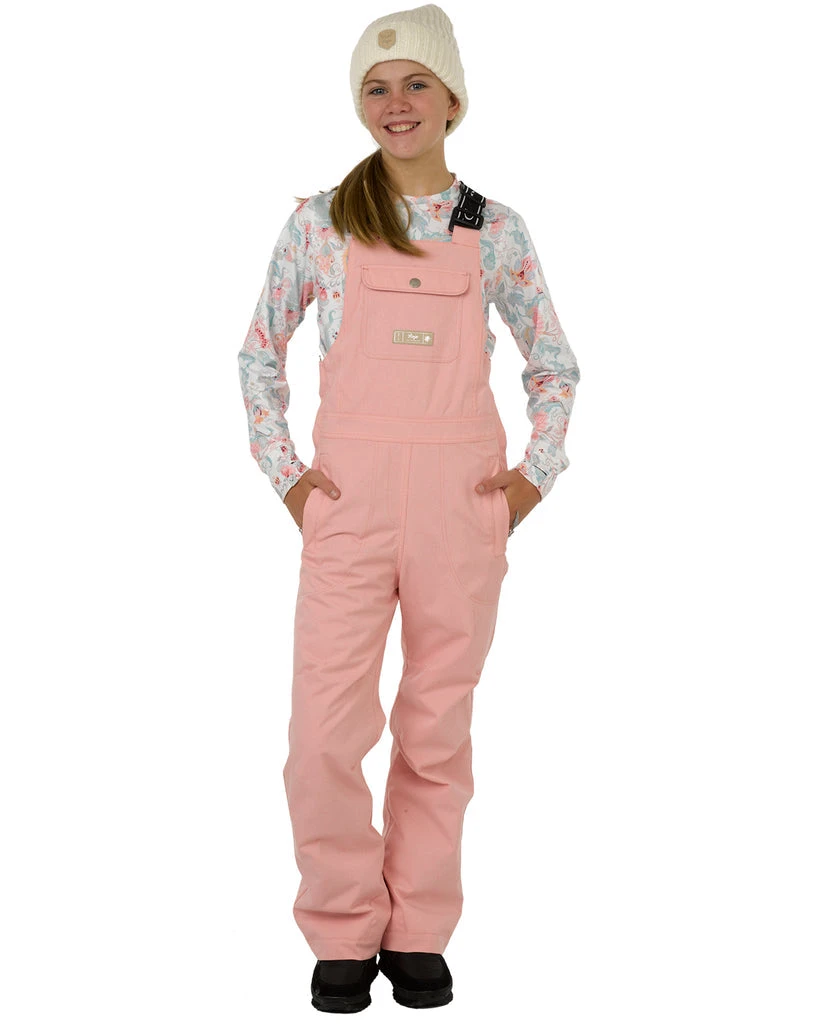 Rojo Limelight Bib Pants Girls - English Rose Pinstripe 1 Rojo Limelight Bib Pants Girls - English Rose Pinstripe