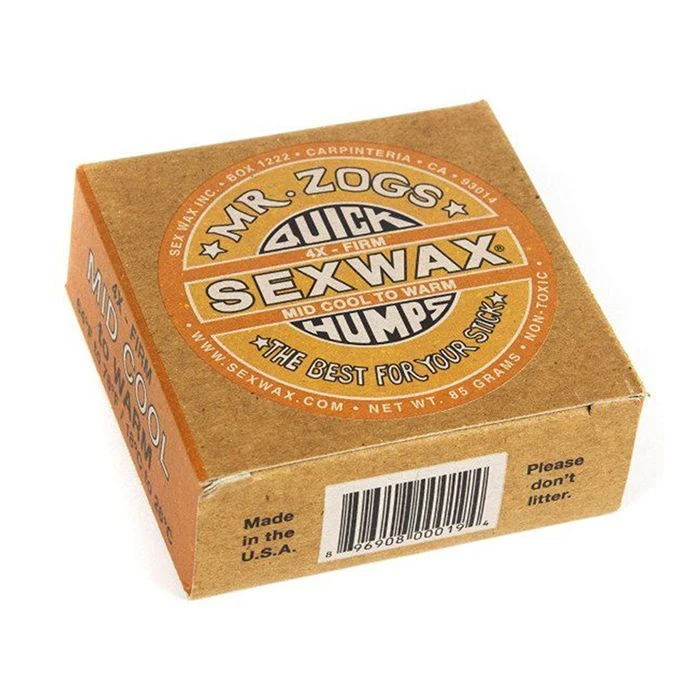 SEXWAX Quick Humps Surfboard Wax - Cool - Orange 1 SEXWAX Quick Humps Surfboard Wax - Cool - Orange