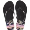 Roxy Viva Printed Thongs Ladies - Dusk Blue