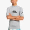 QUIKSILVER All Time SS Youth Rashguard - Sleet Heather