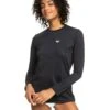 Roxy New Enjoy Waves LS Lycra Ladies Rashguard - Anthracite -STM online Shop erjwr03698 roxy kvj0 frt1 1