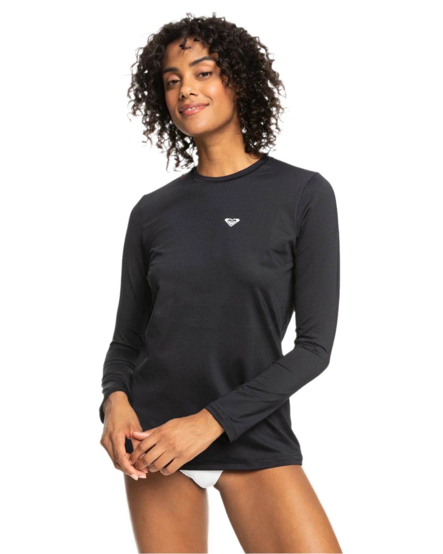 Roxy New Enjoy Waves LS Lycra Ladies Rashguard - Anthracite 1 Roxy New Enjoy Waves LS Lycra Ladies Rashguard - Anthracite