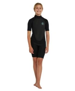 ONEILL Girls Bahia II BZ SS Spring Suit 2mm Youth - Black/Black/Black