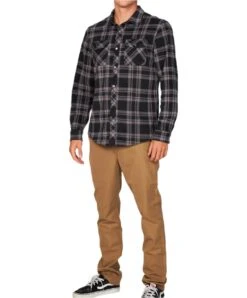 Oneill Glacier Plaid Mens - Black -STM online Shop glacier plaid shirt black fa1104203 blk 012 1