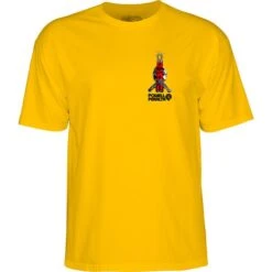 POWELL PERALTA X Bruce Lee Skull & Nunchuks Tee - Yellow