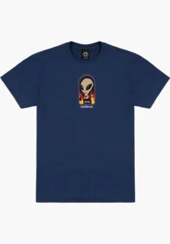 THRASHER X Alien Workshop Believe Tee - Youth - Navy