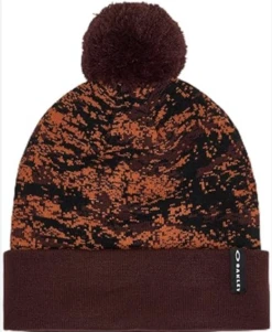 OAKLEY Printed Pom Beanie - Tiger Camo Red