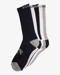 Billabong Boys Sports Socks 5 Pack - Multi
