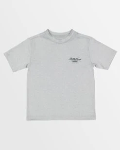 Billabong Boys Crossroads LF SS Rashshirt - Light Grey Heather