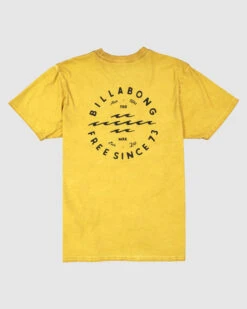 Billabong Big Wave Daz Tshirt Mens - Gold -STM online Shop ubyzt00318 billabong f gld frt1