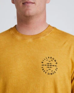 Billabong Big Wave Daz Tshirt Mens - Gold -STM online Shop ubyzt00318 billabong w gld dtl1