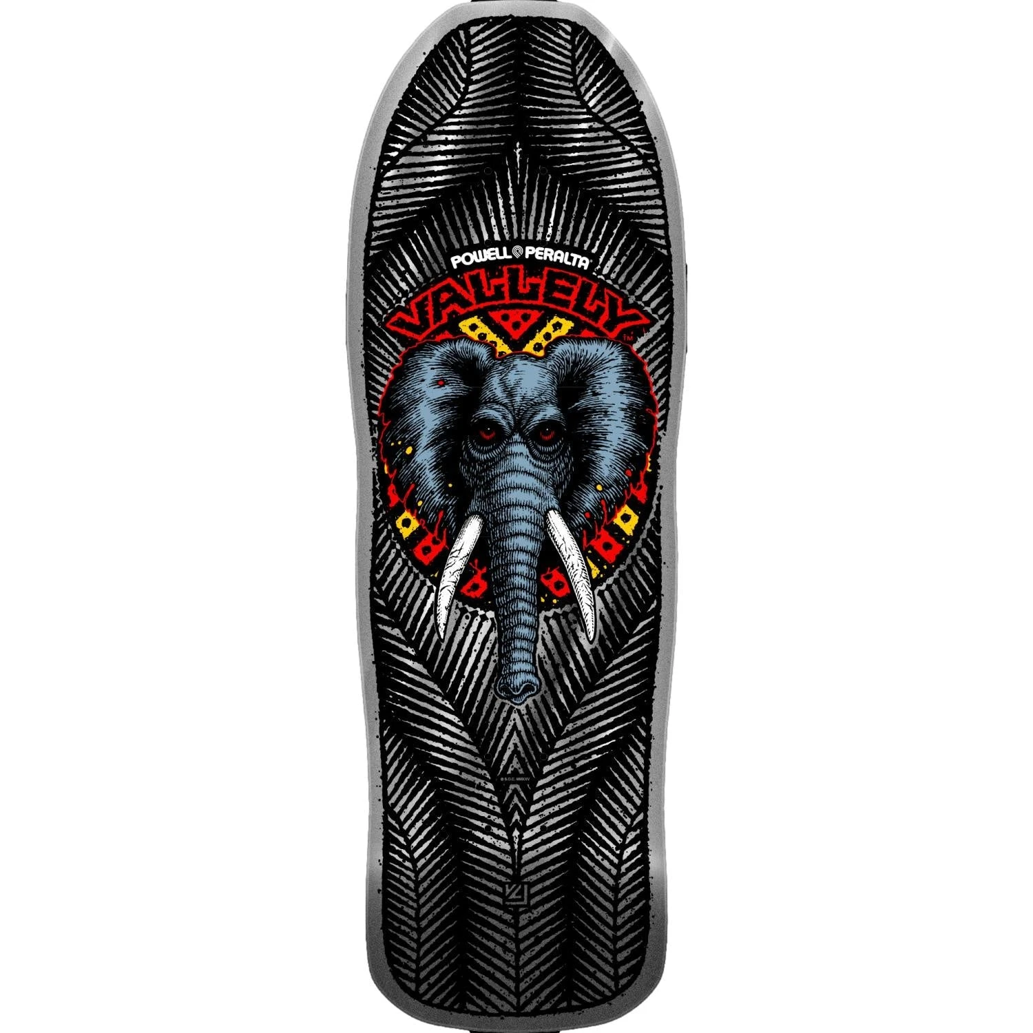 POWELL PERALTA Reissue Deck - Vallely Elephant - Silver Foil 1 POWELL PERALTA Reissue Deck - Vallely Elephant - Silver Foil